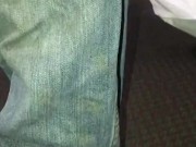 showing off stained Levis