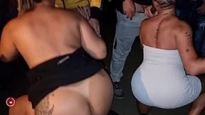 Friends joined me for a stroll, where we had group sex with 15 guys on the street.