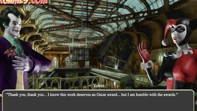 Harley Quinn's deepthroating and riding skills in 3D hentai