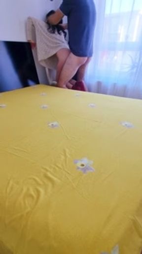 "face to the wall, i will fuck your ass quick and leave to work"