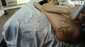 Korean bombshell takes big black cock