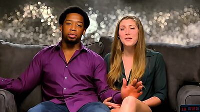 Interracial couple finds blonde for their first threesome