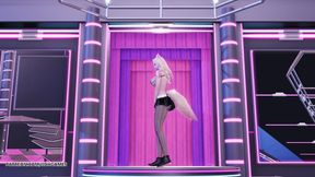 [MMD] AOA - ShortHair Ahri hot striptease league of legends KDA