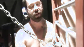 ”Poor submissive dude Chet Walker takes the painful fat chain tugging his dick”
