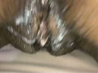 I gave him my creamy vagina and this guy came in it in 1 minute, and I kept shaking my cum-overspread booty.