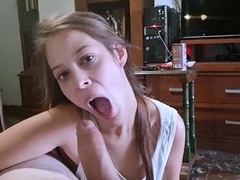 Blowjob POV blowjob cumshot facial brunette pov