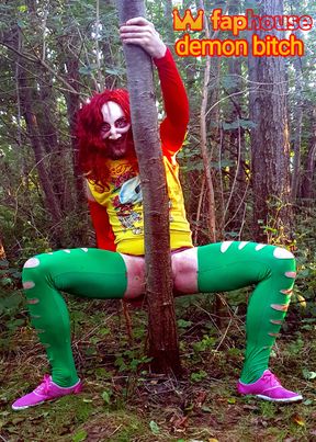 Hot sexy wild demon bitch loves hardcore orgies in the forest