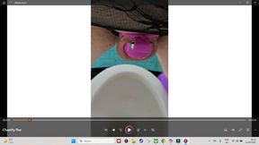 Peeing in chastity while standing up then sitting down afterwards is some chastity teasing