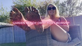 Garden Muddy Dirty Foot Worship
