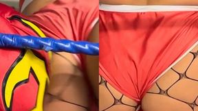 BBW farts, Stinkfaces, ass smothers and sits on skinny man’s face