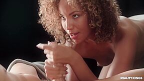 Lustful Ebony Teen 18+ Romy Indy Hot Interracial Clip