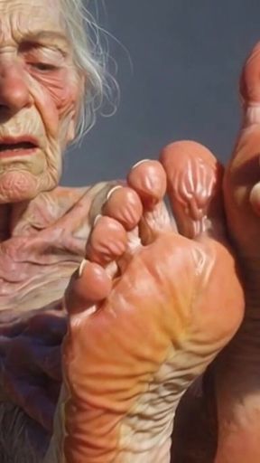 Granny Foot Oil Play - Self Massage Makes Her Horny and Dripping