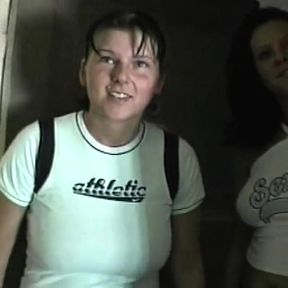 Brunettes Finger Each Other and Use Hairbrush Toy