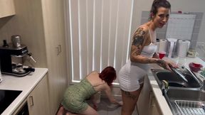 accidental piss in the kitchen