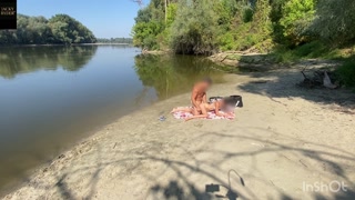 Sex on the Beach. My buddy’s gorgeous 20-year-old model girlfriend is enjoying my hard cock.