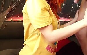 Oral Creampie, Sperm on Tits - POV (Vertical Video)  MollyRedWolf