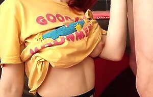 Oral Creampie, Sperm on Tits - POV (Vertical Video)  MollyRedWolf