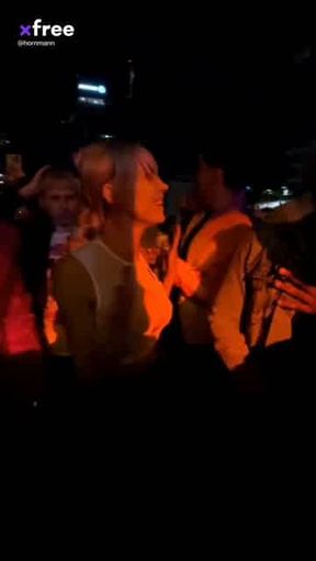 Husband flash wife boobs in party