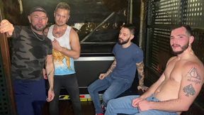 bareback porn in club cruising from barcelone with pornstars