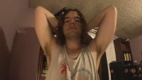 Showing off my sweaty armpits