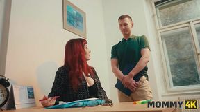 MOMMY4K. Lick my pussy or I will fire you!