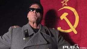Russian cosmonaut Nikita takes a gag order from her general