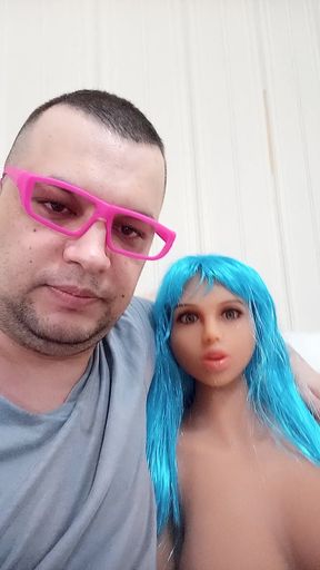 Vasile Mondialu with his rubber mistress has big breasts