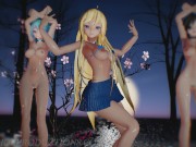 MMD R18 Blue Bikini lily, miku and Mitsu - Chung Ha - Stay Tonight - 1082