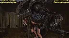 Rough Alien Cock Pounds Female Shepard in 3D Hentai