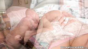 ”Stepson Josh face fucks his mouth & begins to rim his silky booty.”