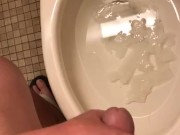 Almost Caught Jerking in a College Bathroom Stall