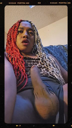 I touch my trans cock