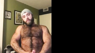 Hairy Lumberjack Shows Off his Cock ( No Cum )