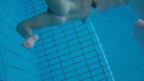 Underwater cam at sauna pool