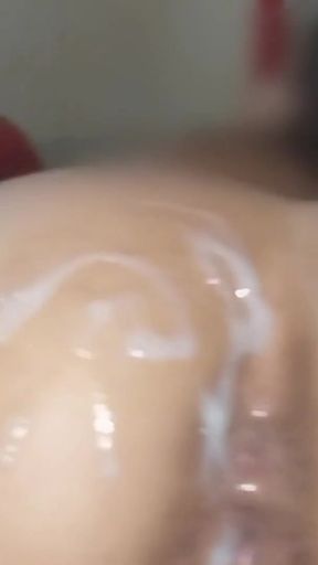 Big ass wife fucking doggy style with her husband's best friend. he gives her pussy to fill her with milk   Clip 2