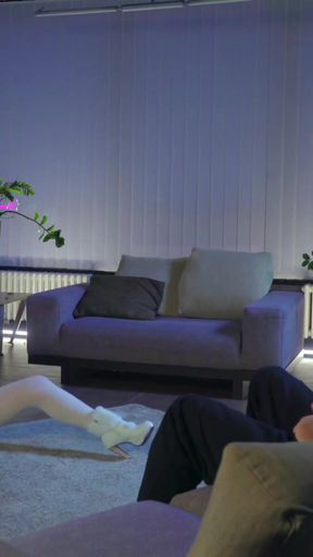 Jeny Smith a hot MILF, shows her tits and pussy to the guy. Will this go further than jerking off?   Clip 2