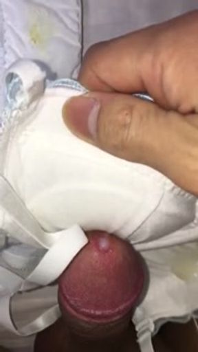 彼女の使用済みパンツを見ながらブラジャーでシコシコ射精