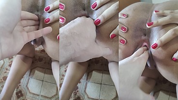 my Master put his hand inside me and masturbated me until I was spread wide 😦😦😈🔥