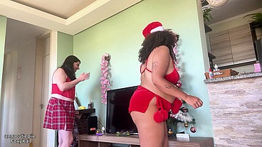 Farting during Christmas Tree Decorating with Girlfriend Loud Stinky Farts