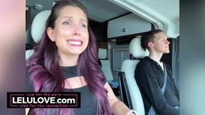 ”Big lips babe chats on behind porn scenes podcast riding in car about live comedy stage shows hosting/performing - Lelu Love”