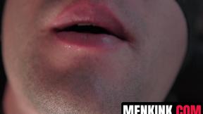 ”Dylan Knight hangs upside down begging for cum during cruel edging”