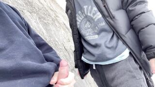 TheSquirtleSquad goes wild with Public Ocean Handjob & Jizzshot