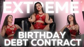 Extreme Birthday Debt Contract