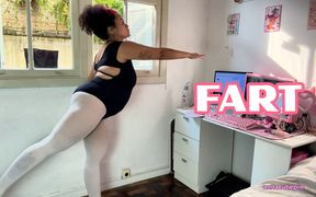 Chubby Ballerina Farts During Ballet Training