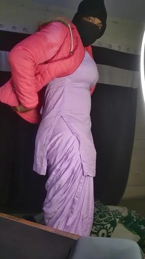 big tits boobs desi bhabhi indian crossdresser satin silk salwar suit indian college girl