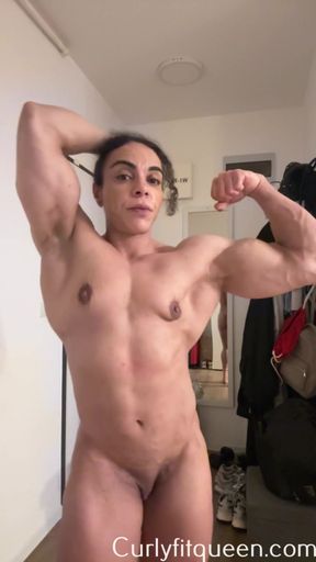 ebony mom demands submission beneath thick muscles