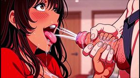 Kisses, Facial &amp; Squirts with My Step-Mommy in the Dining Room