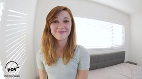jay s pov - pretty redheaded newcomer alaina dawson deepthroats a big cock and gets a huge facial