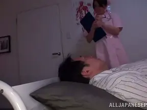 Seductive Japanese Nurse Gives Head Before Getting Hardly Fucked