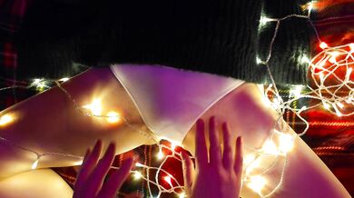 Cozy Christmas Eve fun for sweet Daisy | gentle lesbians